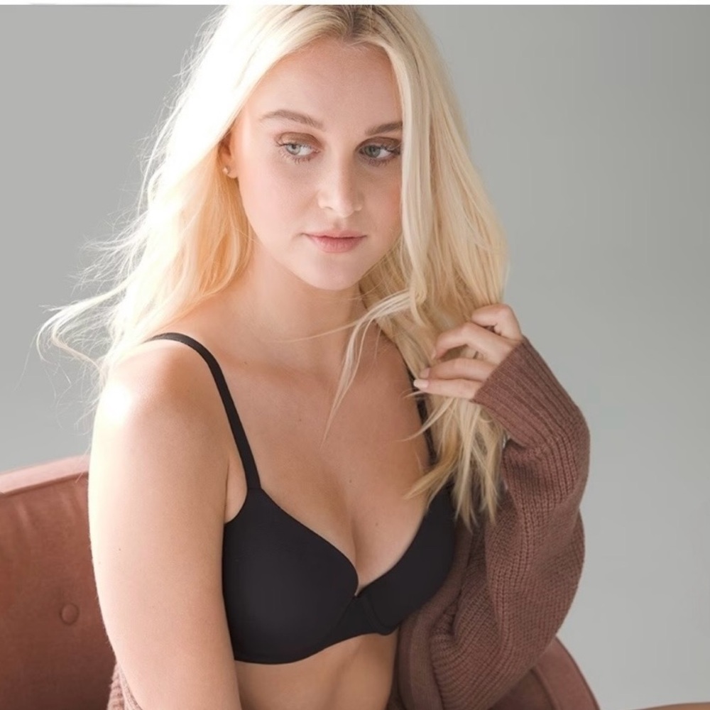 NWT Soma Enbliss Full Coverage Lined Soft Underwire Bra 34 B Black #0618 - Picture 11 of 12